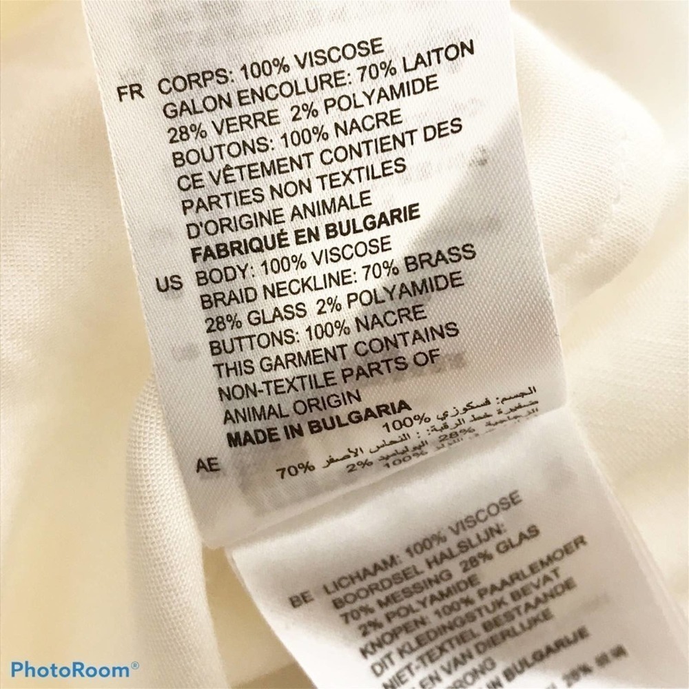 Sandro H18Camille ecru white embellished top - Picture 10 of 14